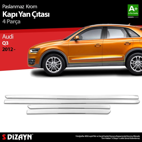 S-Dizayn Audi Q3 Krom Kapı Yan Çıtası 2012-2018 ürün görseli