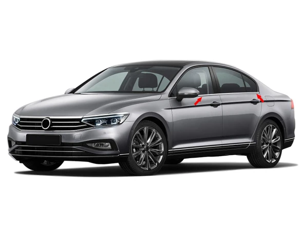 S-Dizayn VW Passat B8.5 Krom Cam Çıtası 4 Parça 2019-2023 ürün görseli