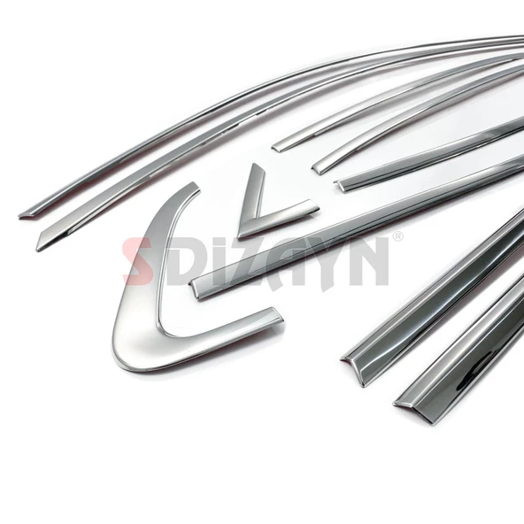 S-Dizayn Renault Clio 5 Krom Cam Çerçevesi 12 Prç. 2019 Üzeri A+ Kalite - Resim 4