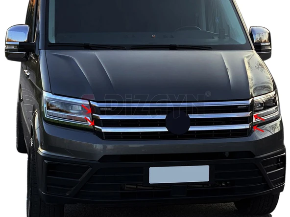 S-Dizayn VW Crafter Krom Ön Panjur 4 Prç 2017 Üzeri - Resim 5