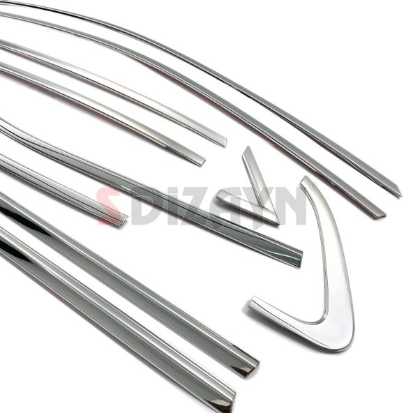 S-Dizayn Renault Clio 5 Krom Cam Çerçevesi 12 Prç. 2019 Üzeri A+ Kalite - Resim 3