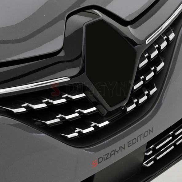 S-Dizayn Renault Clio 5 Krom Ön Alt Panjur 6 Prç. 2019 Üzeri - Resim 6