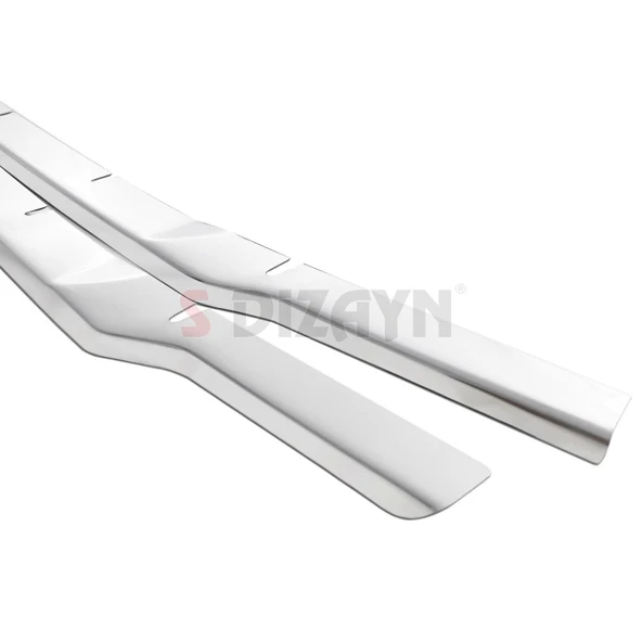 S-Dizayn Ford Courier Krom Ön Tampon Çıtası 2 Prç. 2018-2022 - Resim 4