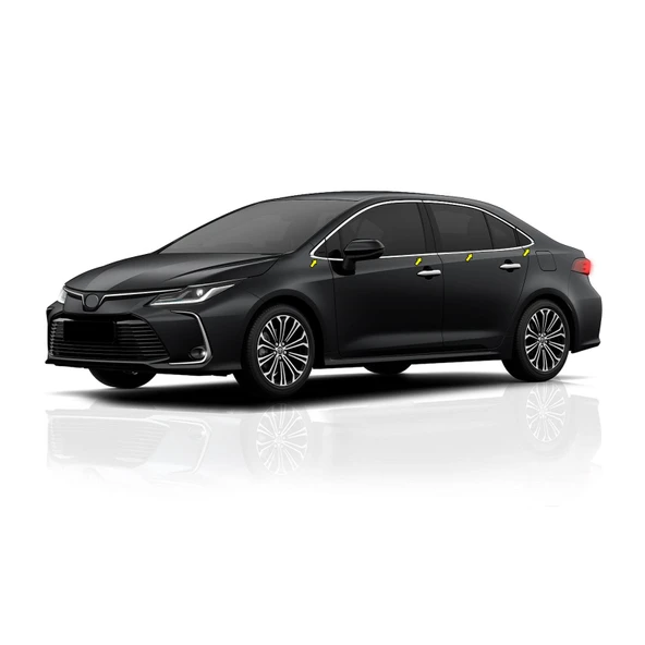 S-Dizayn Toyota Corolla Krom Cam Çıtası 8 Prç. 2019 Üzeri - Resim 5