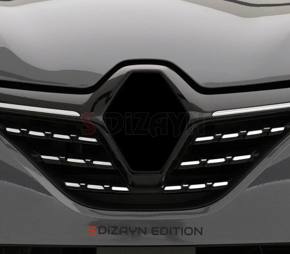 S-Dizayn Renault Clio 5 Krom Ön Alt Panjur 6 Prç. 2019 Üzeri - Resim 5