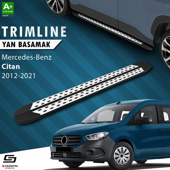 S-Dizayn Mercedes Citan Uzun Şase TrimLine Gri Yan Basamak 230 Cm 2012-2021 A+ Kalite ürün görseli