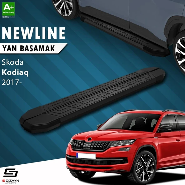 S-Dizayn Skoda Kodiaq NewLine Siyah Yan Basamak 193 Cm 2017-2023 A+ Kalite ürün görseli