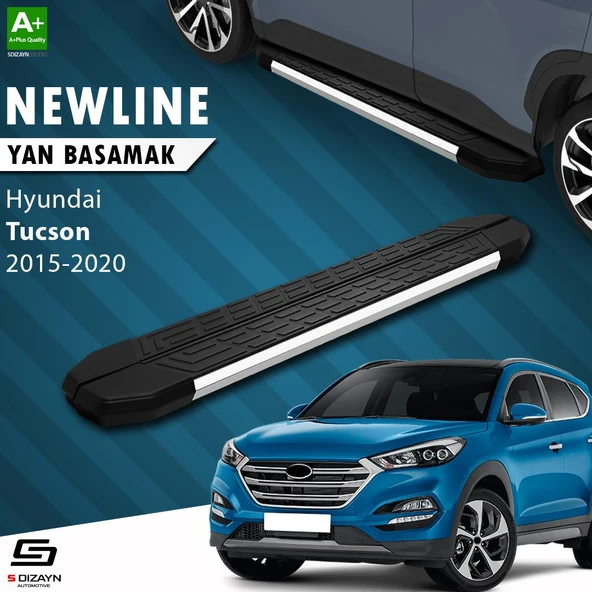 S-Dizayn Hyundai Tucson 3 NewLine Krom Yan Basamak 173 Cm 2015-2020 A+ Kalite ürün görseli