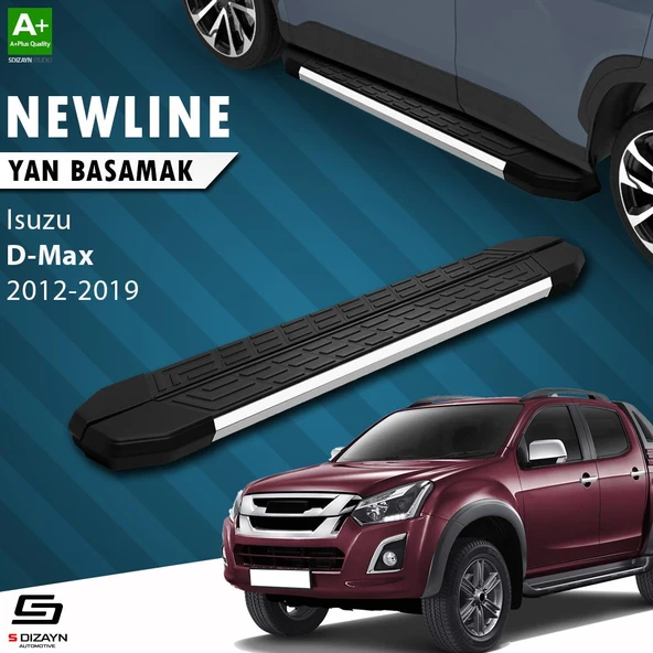 S-Dizayn Isuzu D-Max 2 NewLine Krom Yan Basamak 203 Cm 2012-2019 A+ Kalite ürün görseli