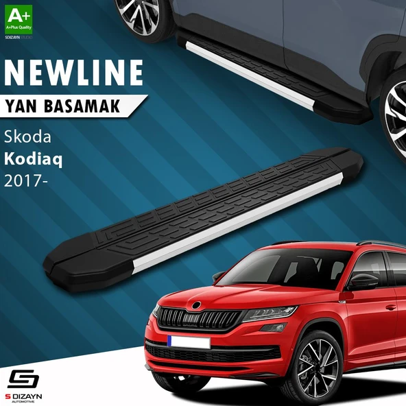S-Dizayn Skoda Kodiaq NewLine Aluminyum Yan Basamak 193 Cm 2017-2023 A+ Kalite ürün görseli