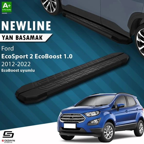 S-Dizayn Ford EcoSport 2 EcoBoost 1.0 NewLine Siyah Yan Basamak 173 Cm 2012-2022 A+ Kalite ürün görseli