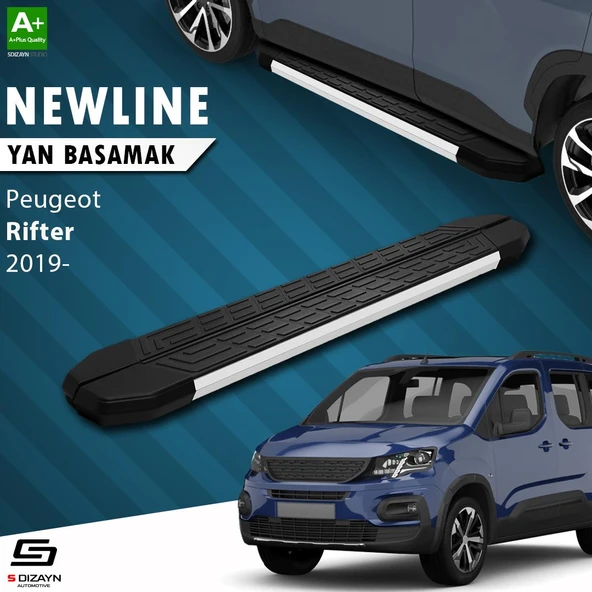 S-Dizayn Peugeot Rifter NewLine Aluminyum Yan Basamak 203 Cm 2019 Üzeri A+ Kalite ürün görseli