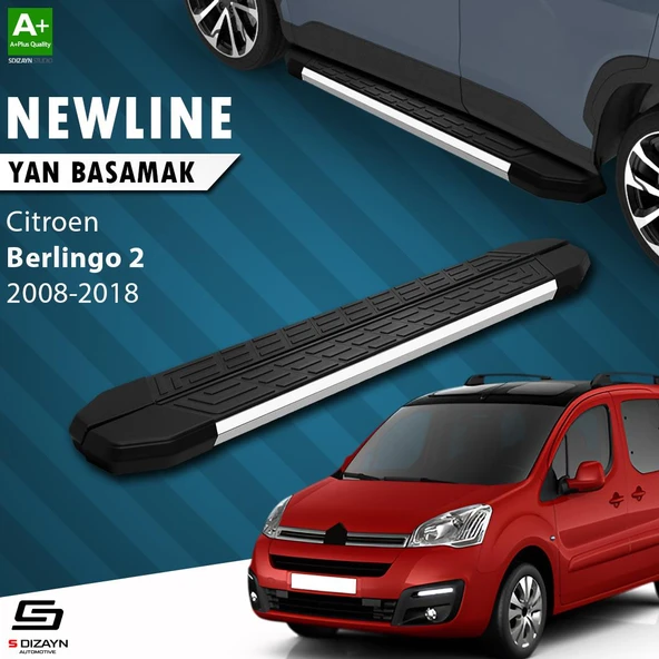 S-Dizayn Citroen Berlingo 2 NewLine Krom Yan Basamak 193 Cm 2008-2018 A+ Kalite ürün görseli