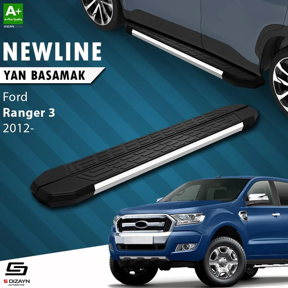 S-Dizayn Ford Ranger 3 NewLine Krom Yan Basamak 203 Cm 2012-2022 A+ Kalite ürün görseli