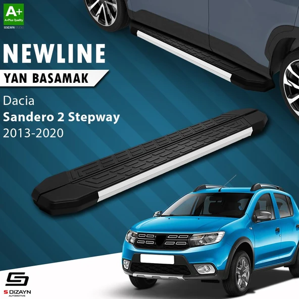 S-Dizayn Dacia Sandero 2 Stepway NewLine Aluminyum Yan Basamak 173 Cm 2013-2020 A+ Kalite ürün görseli