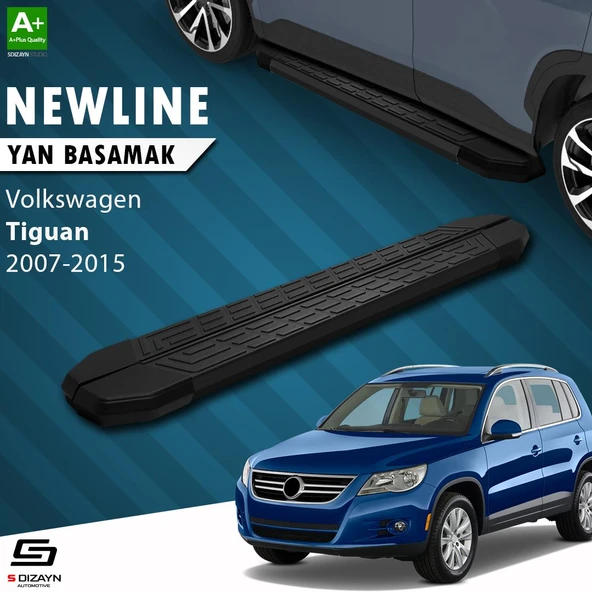 S-Dizayn VW Tiguan NewLine Siyah Yan Basamak 173 Cm 2007-2015 A+ Kalite ürün görseli