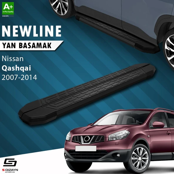 S-Dizayn Nissan Qashqai NewLine Siyah Yan Basamak 173 Cm 2007-2014 A+ Kalite ürün görseli