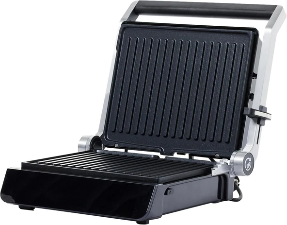 Homend Grilliant 1343H Cam Yüzeyli, 5 Hazır Programlı, Döküm Plakalı, Led Ekranlı Konuşan Tost Makinesi - Resim 2