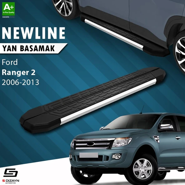 S-Dizayn Ford Ranger 2 NewLine Krom Yan Basamak 193 Cm 2006-2013 A+ Kalite ürün görseli