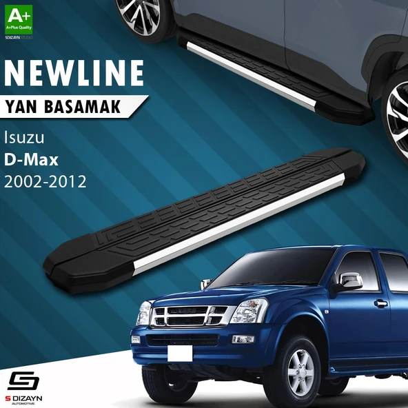 S-Dizayn Isuzu D-Max NewLine Krom Yan Basamak 203 Cm 2002-2012 A+ Kalite ürün görseli
