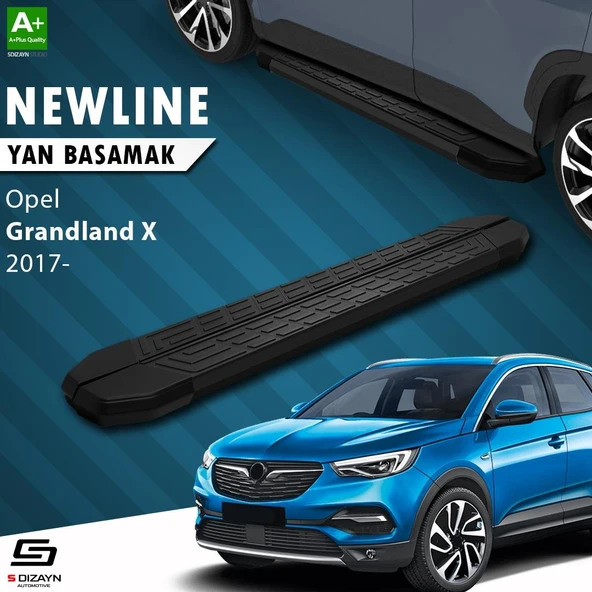S-Dizayn Opel Grandland X NewLine Siyah Yan Basamak 183 Cm 2017-2024 A+ Kalite ürün görseli