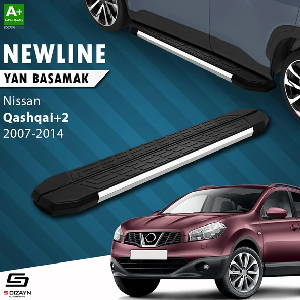 S-Dizayn Nissan Qashqai +2 NewLine Krom Yan Basamak 183 Cm 2007-2014 A+ Kalite ürün görseli