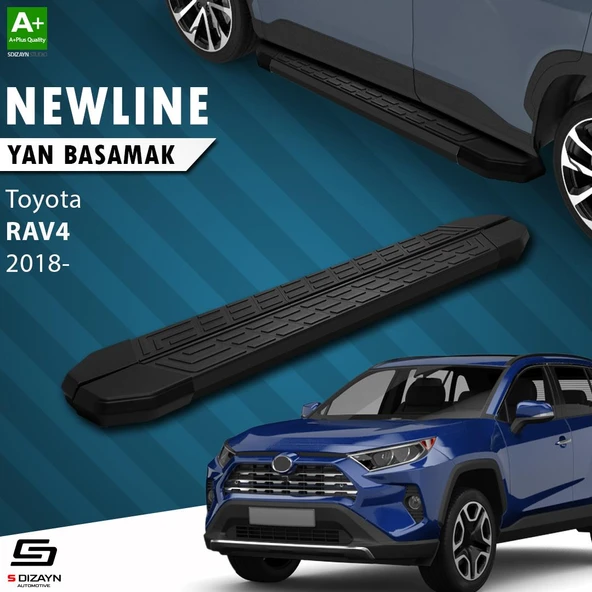 S-Dizayn Toyota RAV 4 5 NewLine Siyah Yan Basamak 173 Cm 2018 Üzeri A+ Kalite ürün görseli