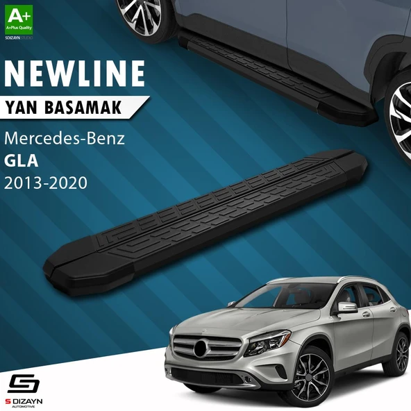S-Dizayn Mercedes GLA X156 NewLine Siyah Yan Basamak 183 Cm 2013-2020 A+ Kalite ürün görseli