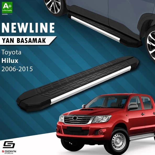 S-Dizayn Toyota Hilux 7 NewLine Krom Yan Basamak 203 Cm 2006-2015 A+ Kalite ürün görseli