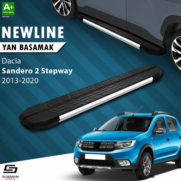 S-Dizayn Dacia Sandero 2 Stepway NewLine Krom Yan Basamak 173 Cm 2013-2020 A+ Kalite ürün görseli