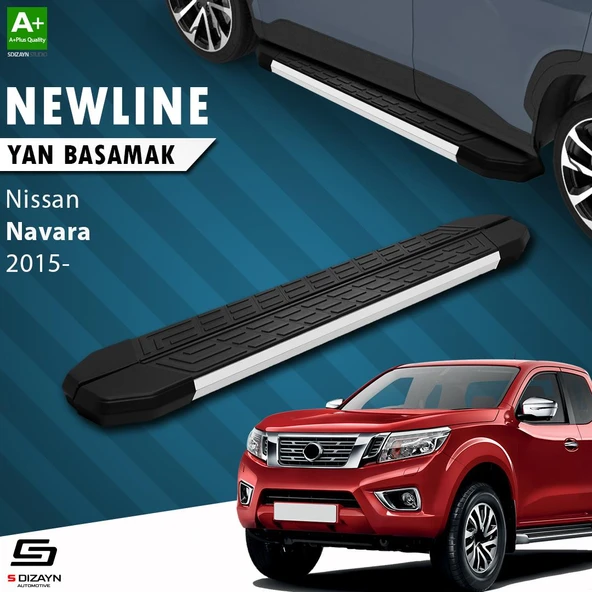 S-Dizayn Nissan Navara 3 NewLine Aluminyum Yan Basamak 203 Cm 2015 Üzeri A+ Kalite ürün görseli