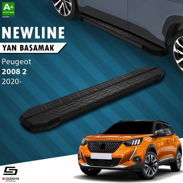 S-Dizayn Peugeot 2008 2 NewLine Siyah Yan Basamak 183 Cm 2020 Üzeri A+ Kalite ürün görseli