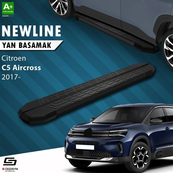 S-Dizayn Citroen C5 Aircross NewLine Siyah Yan Basamak 193 Cm 2017 Üzeri A+ Kalite ürün görseli