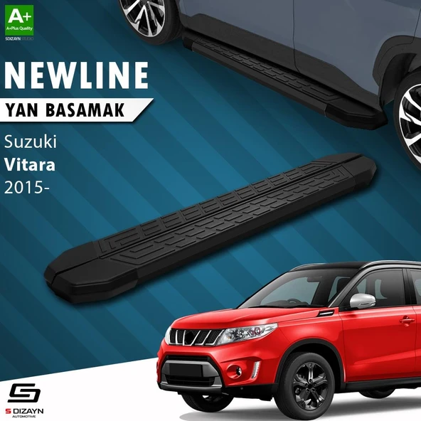 S-Dizayn Suzuki Vitara 4 NewLine Siyah Yan Basamak 163 Cm 2015 Üzeri A+ Kalite ürün görseli