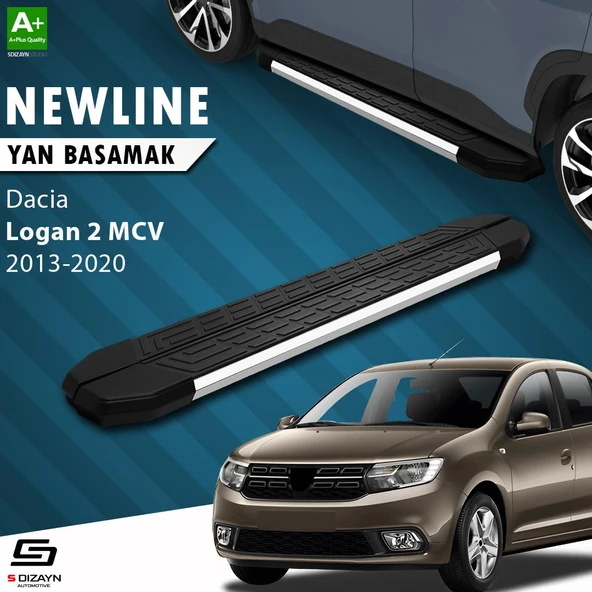 S-Dizayn Dacia Logan 2 MCV NewLine Krom Yan Basamak 183 Cm 2013-2020 A+ Kalite ürün görseli