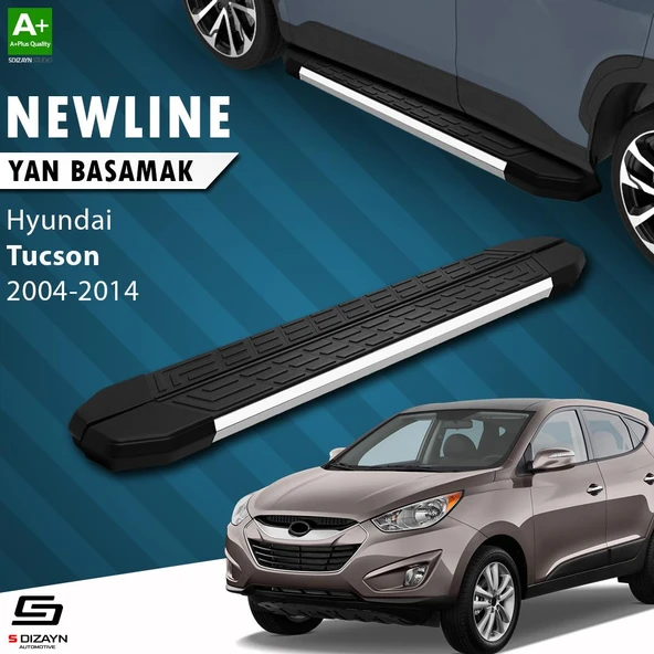 S-Dizayn Hyundai Tucson 2 NewLine Krom Yan Basamak 173 Cm 2004-2014 A+ Kalite ürün görseli