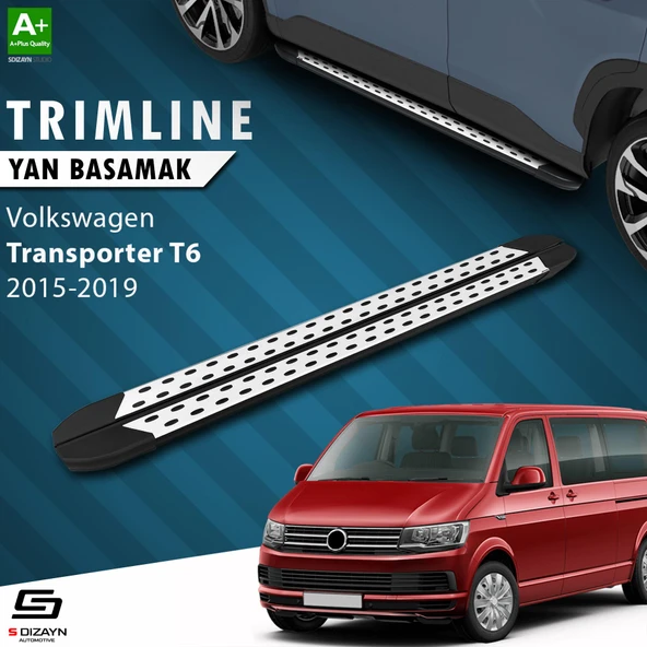 S-Dizayn VW Transporter T6 Uzun Şase TrimLine Gri Yan Basamak 255 Cm 2015-2019 ürün görseli