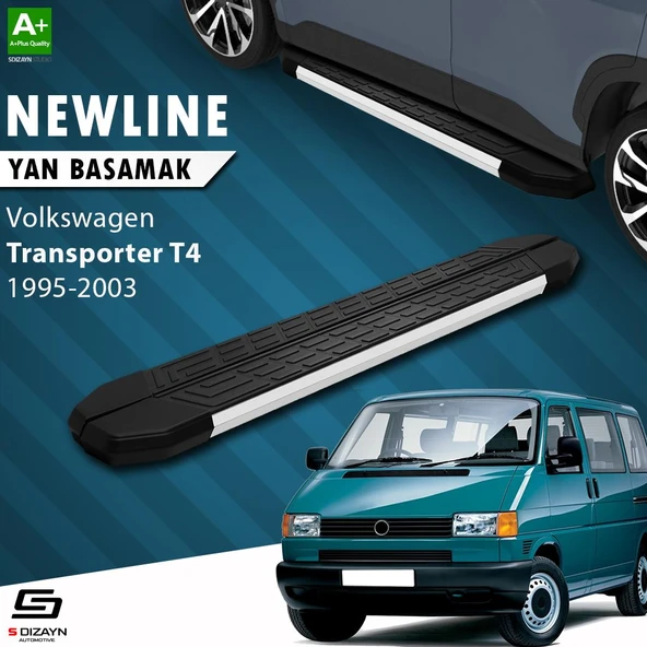S-Dizayn VW Transporter T4 Uzun Şase NewLine Aluminyum Yan Basamak 253 Cm 1995-2003 A+ Kalite ürün görseli