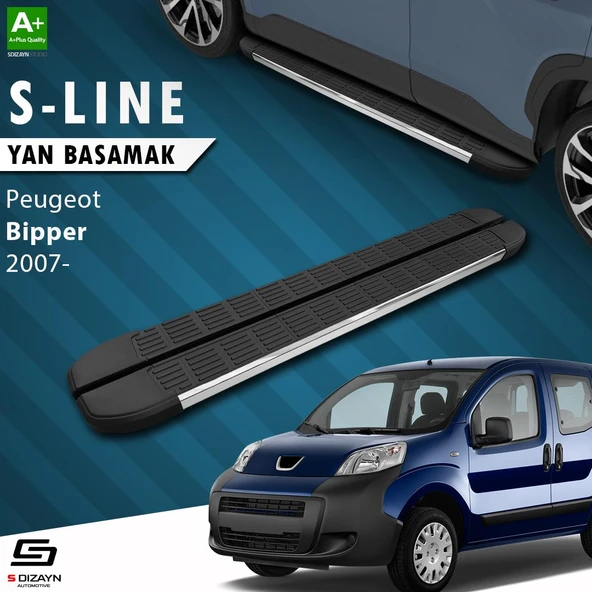 S-Dizayn Peugeot Bipper S-Line Krom Yan Basamak 173 Cm 2007-2017 A+ Kalite ürün görseli