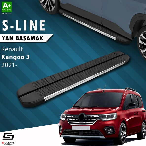 S-Dizayn Renault Kangoo 3 S-Line Krom Yan Basamak 193 Cm 2021 Üzeri A+ Kalite ürün görseli