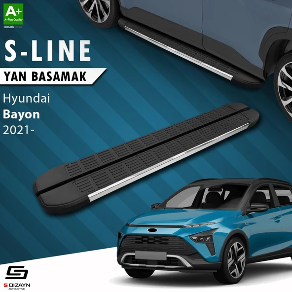 S-Dizayn Hyundai Bayon S-Line Krom Yan Basamak 173 Cm 2021 Üzeri A+ Kalite ürün görseli