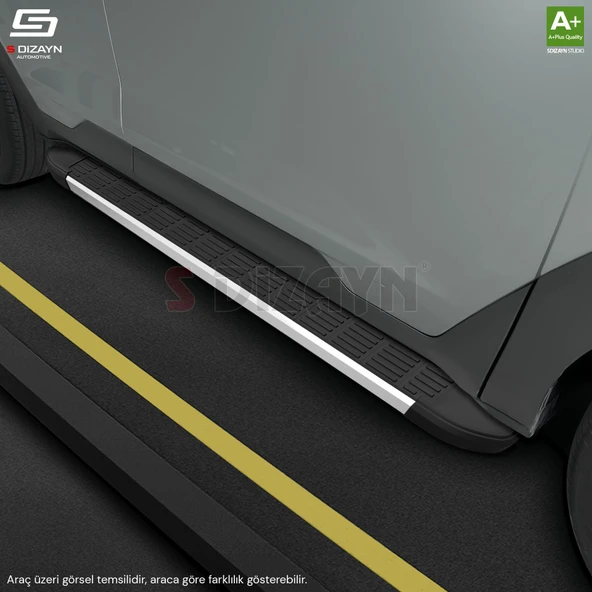 S-Dizayn Renault Kangoo 3 Uzun Şase S-Line Aluminyum Yan Basamak 223 Cm 2021 Üzeri A+ Kalite - Resim 6