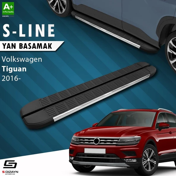 S-Dizayn VW Tiguan 2 S-Line Krom Yan Basamak 173 Cm 2016-2024 A+ Kalite ürün görseli