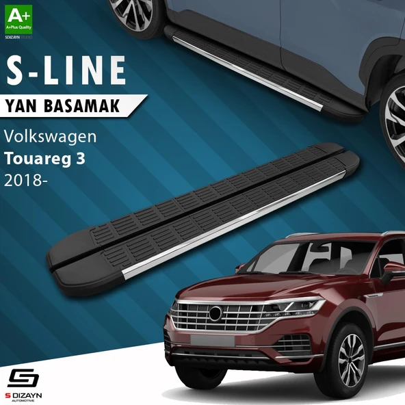 S-Dizayn VW Touareg 3 S-Line Krom Yan Basamak 193 Cm 2018 Üzeri A+ Kalite ürün görseli