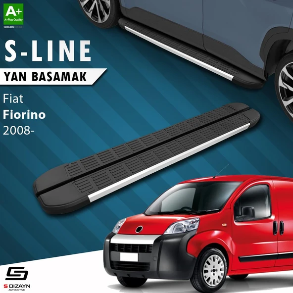 S-Dizayn Fiat Fiorino S-Line Aluminyum Yan Basamak 173 Cm 2008 Üzeri A+ Kalite ürün görseli