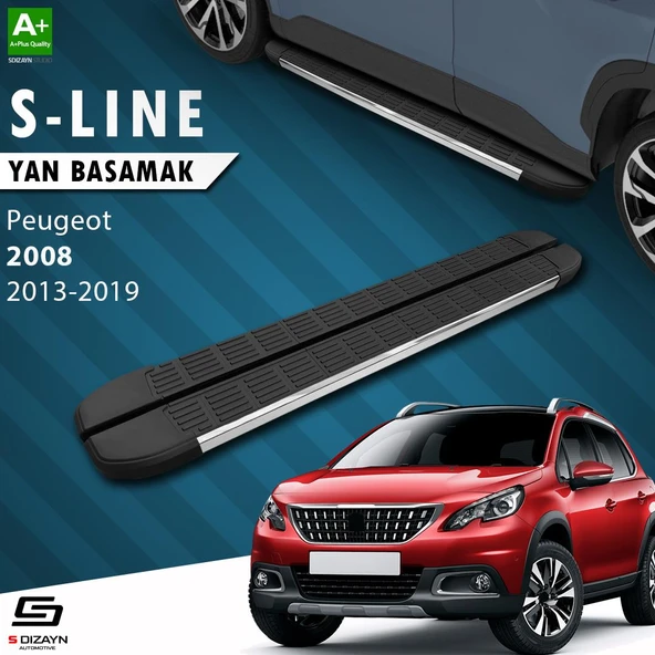 S-Dizayn Peugeot 2008 S-Line Krom Yan Basamak 173 Cm 2013-2019 A+ Kalite ürün görseli