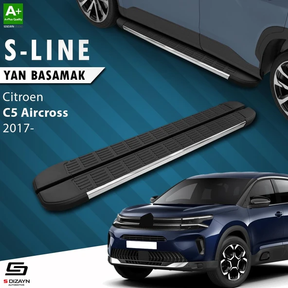 S-Dizayn Citroen C5 Aircross S-Line Krom Yan Basamak 193 Cm 2017 Üzeri A+ Kalite ürün görseli