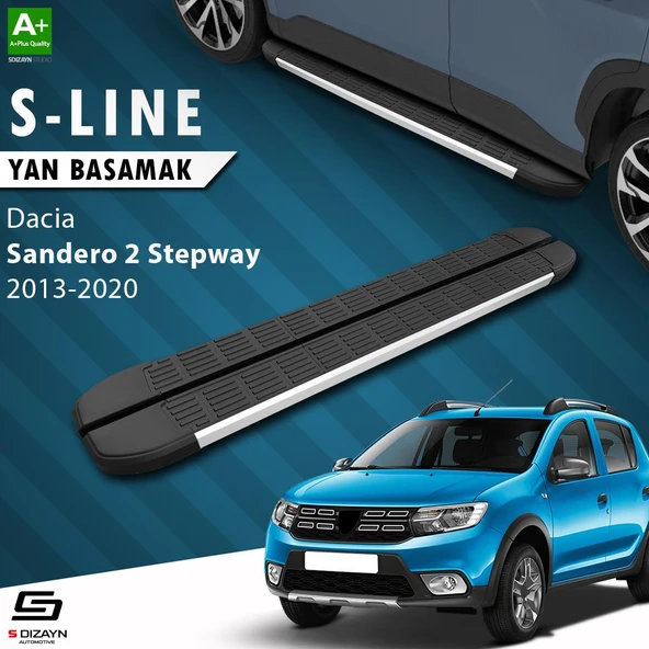 S-Dizayn Dacia Sandero 2 Stepway S-Line Aluminyum Yan Basamak 173 Cm 2013-2020 A+ Kalite ürün görseli