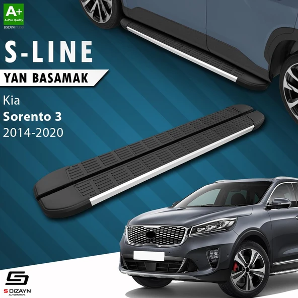 S-Dizayn Kia Sorento 3 S-Line Aluminyum Yan Basamak 183 Cm 2014-2020 A+ Kalite ürün görseli