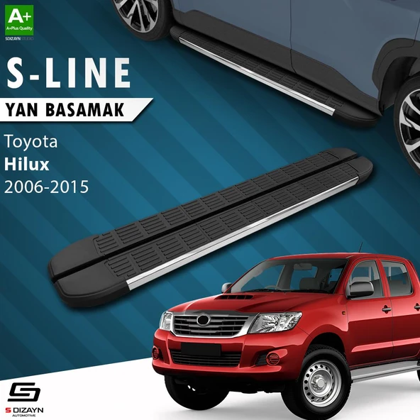 S-Dizayn Toyota Hilux 7 S-Line Krom Yan Basamak 203 Cm 2006-2015 A+ Kalite ürün görseli